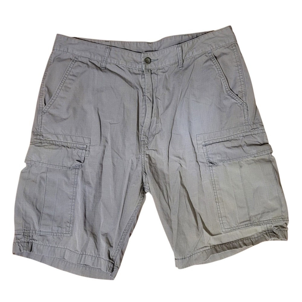 Levi's Carrier Cargo Shorts Y2K W36 Green 100% Cotton Utility White Tab Military